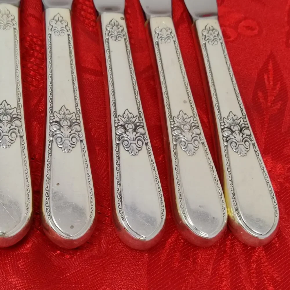 8X BK Rogers Bros ADORATION International SilverPlate Butter Knives